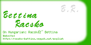 bettina racsko business card